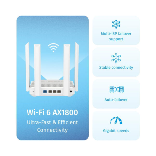Router Keenetic Hopper KN-3810 Blanco/Gris Wi-Fi 6 en malla AX1800 - Imagen 5
