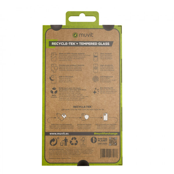 Pack Muvit for Change Oppo A98 funda+protector pantalla vidrio templado plano - Imagen 3