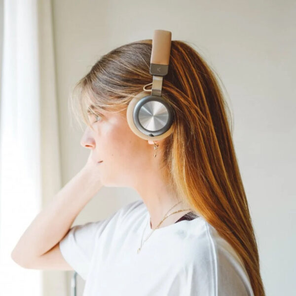 Auriculares Ksix Retro 2 Inalámbricos Marrón - Imagen 3