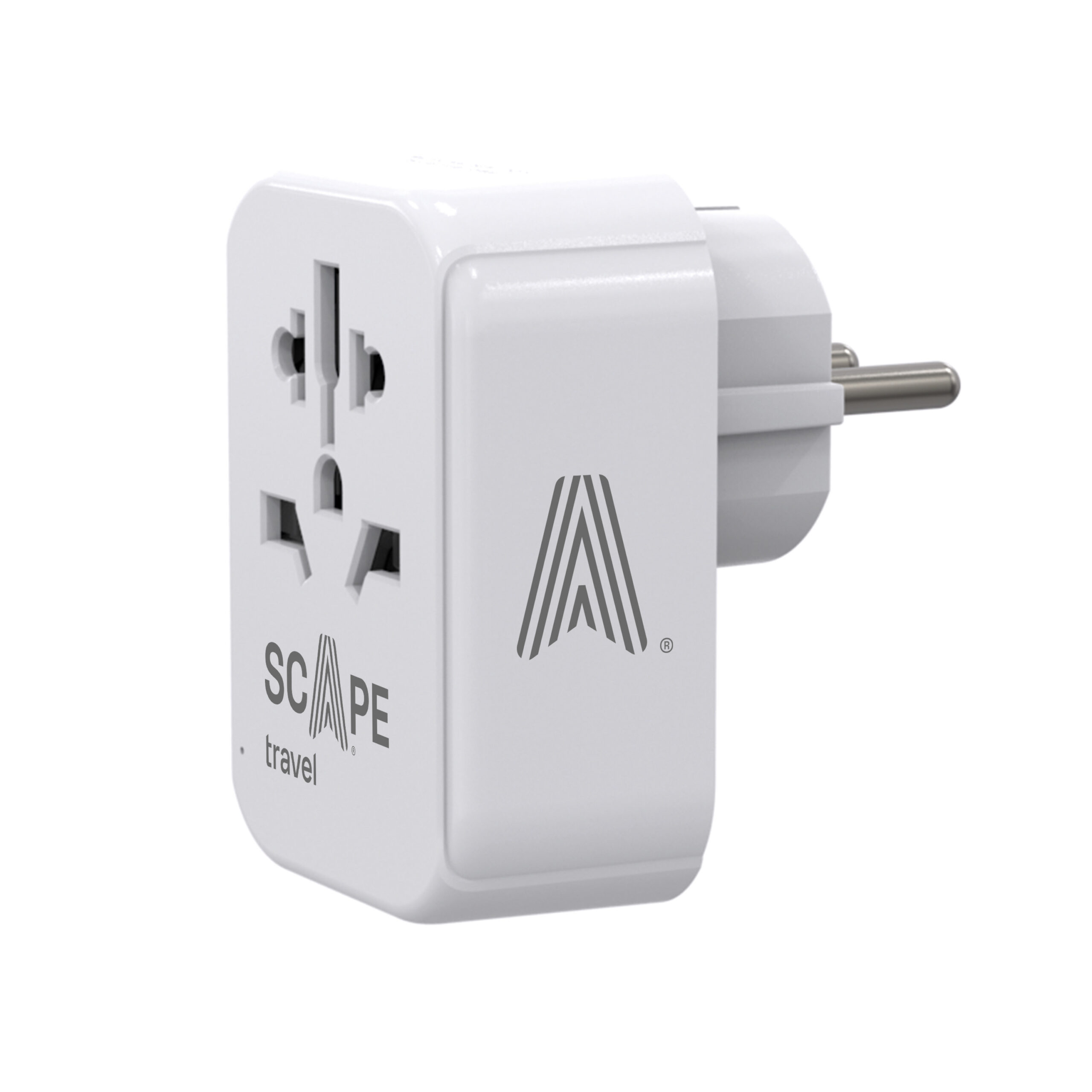 Scape Travel Adaptador de viaje Internacional a Schuko con 1 USB-C + 2 USB-A 15W - Imagen 2