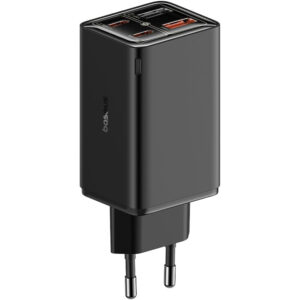 Cargador rápido Baseus GaN6 Pro de 4 puertos 65W 2 USB-A and 2 USB-C Negro