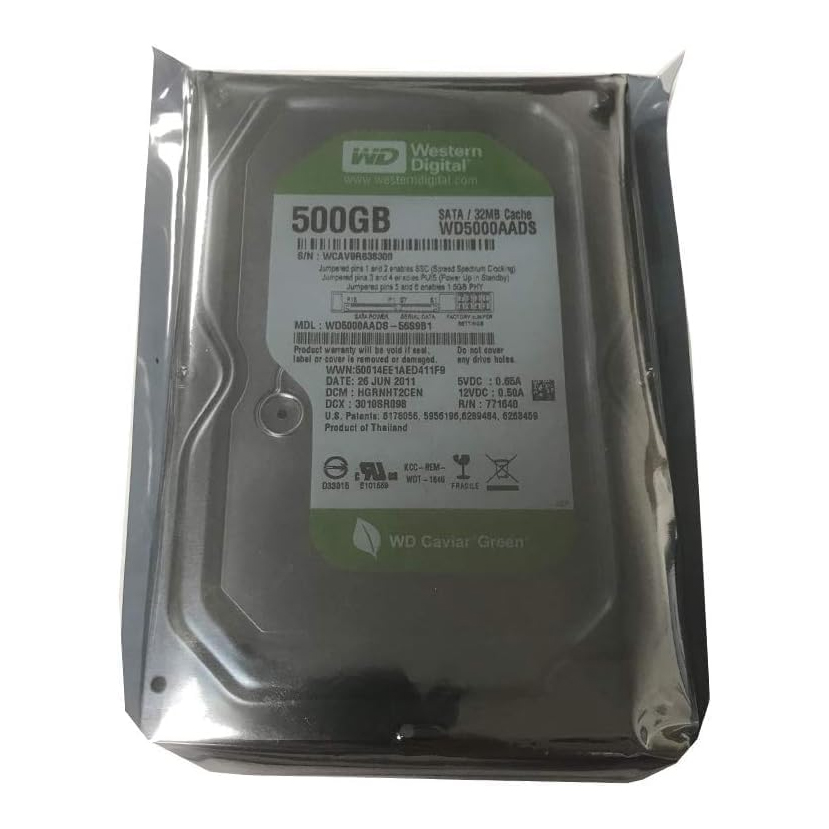Disco Duro Western Digital Green WD5000AADS 500GB 7200RPM SATA II 3.5" Usado - Imagen 3