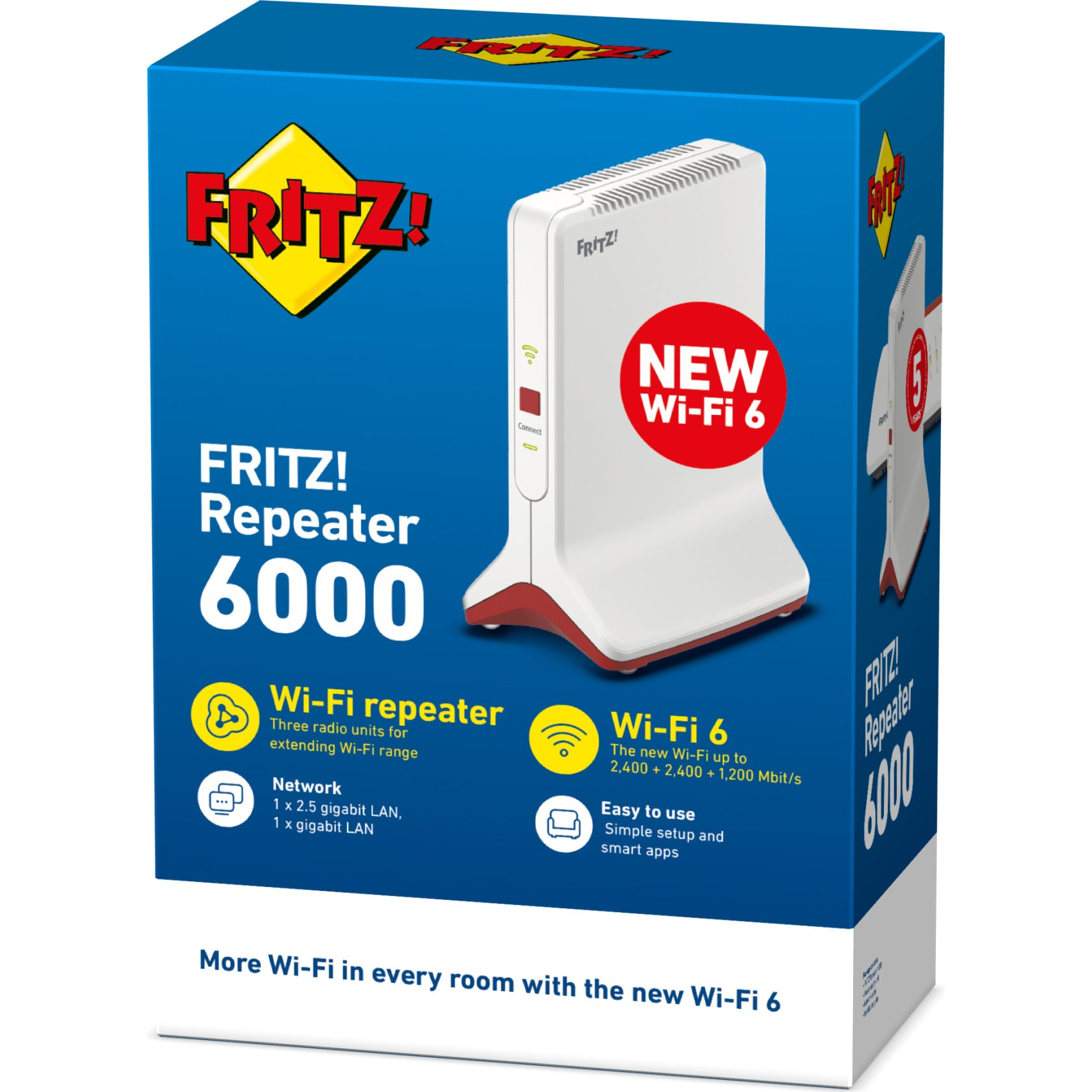 Repetidor AVM FRITZ! Repeater 6000 6000 Mbit/s Blanco - Imagen 4