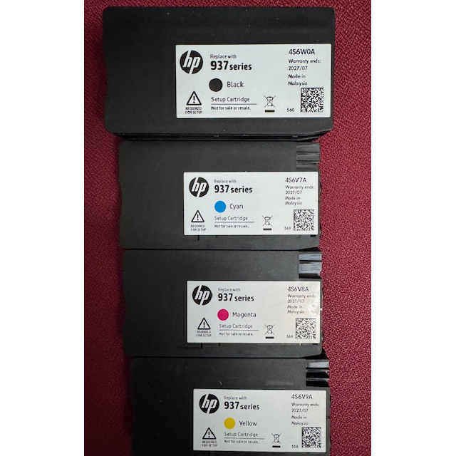 Pack de 4 cartuchos SETUP HP 937 CMYK