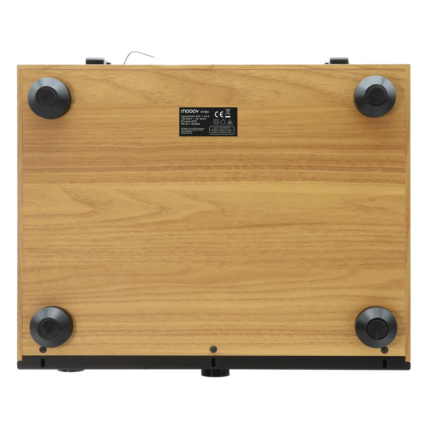 Microcadena Mooov 477365 HiFi Estéreo 50W con Tocadiscos, CD, Bluetooth, FM, USB - Imagen 5