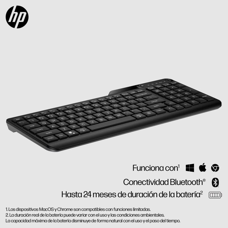 Teclado HP 460 Bluetooth Negro en español (ñ) Usado - Imagen 7