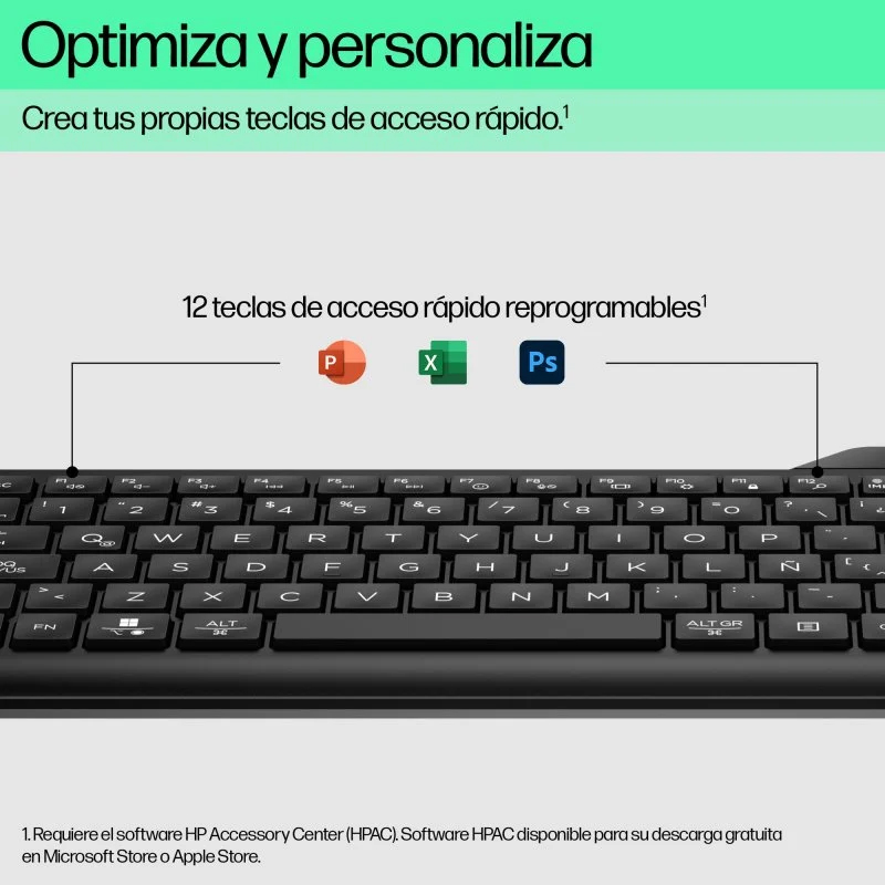 Teclado HP 460 Bluetooth Negro en español (ñ) Usado - Imagen 9