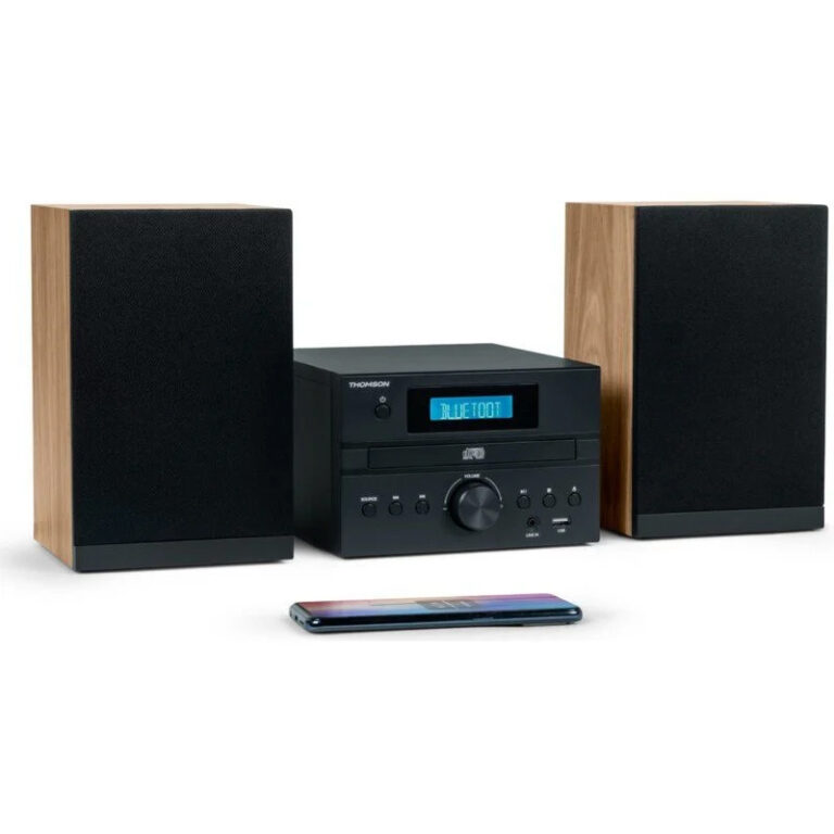 Minicadena Thomson MIC123BT Bluetooth 50W con Radio CD/MP3/USB Negra