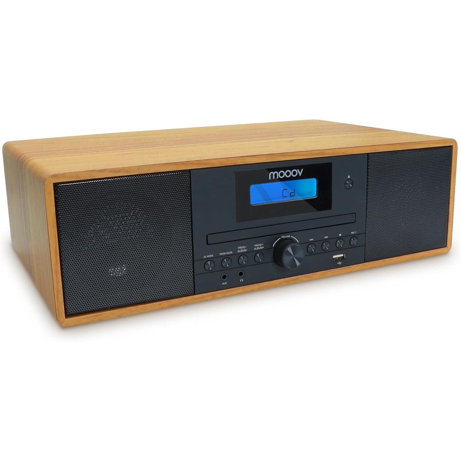 Microcadena Mooov 477380 HiFi estéreo 50W, Reproductor CD, Bluetooth, FM, USB