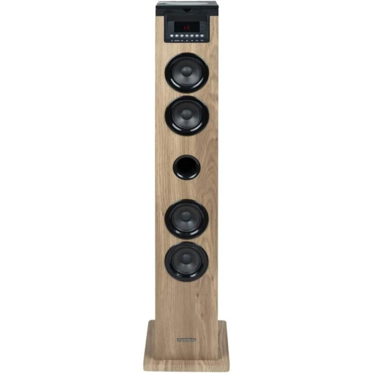 Torre de Sonido Thomson DS122CD Bluetooth con Reproductor de CD 60 W Madera