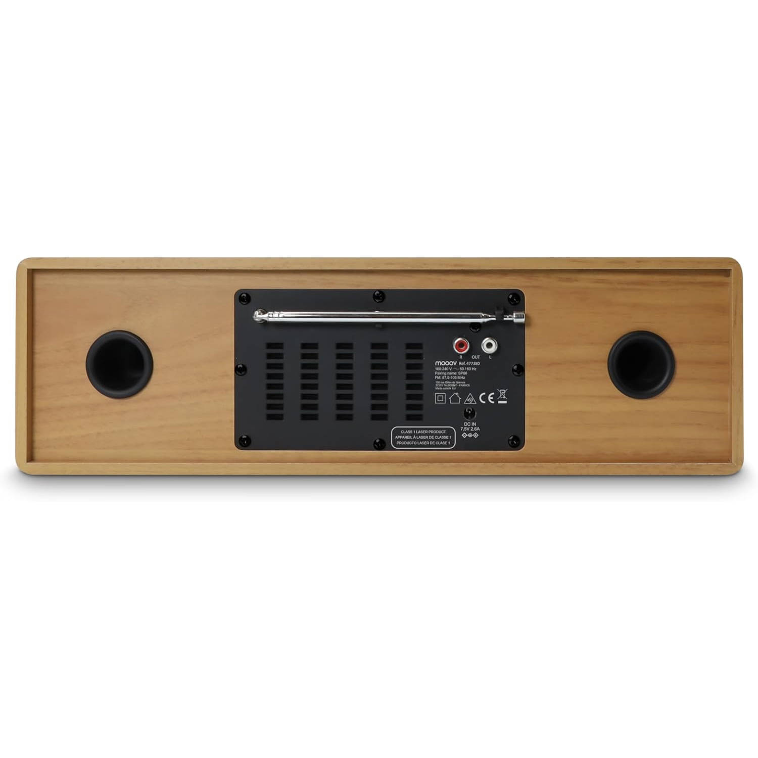 Microcadena Mooov 477380 HiFi estéreo 50W, Reproductor CD, Bluetooth, FM, USB - Imagen 4