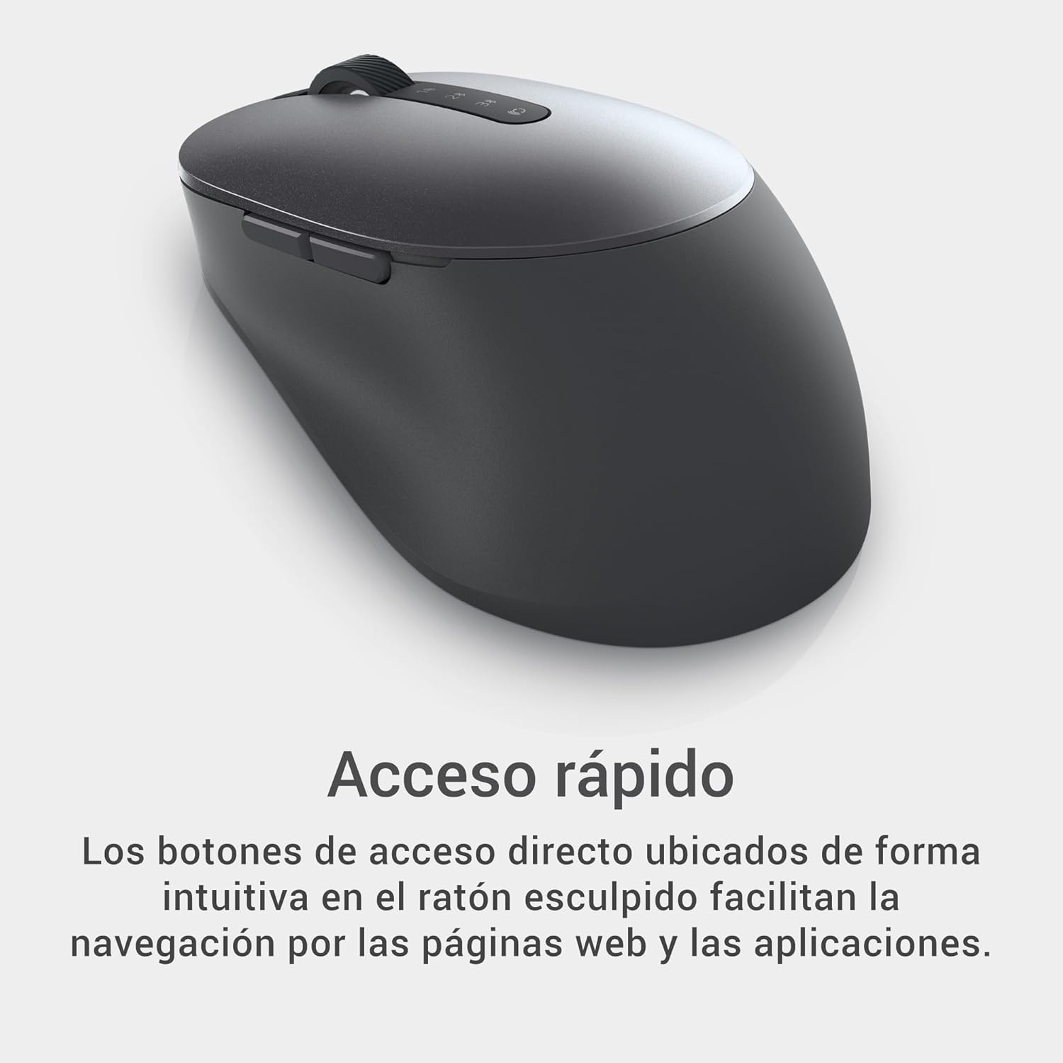 Ratón Inalámbrico Dell MS5320W para múltiples dispositivos Gris Usado - Imagen 4