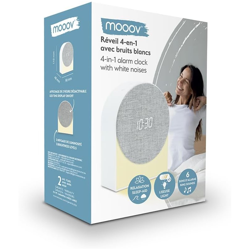 Despertador Mooov 477355 Luminoso 4 en 1 con Ruido Blanco Altavoz 5W - Imagen 6