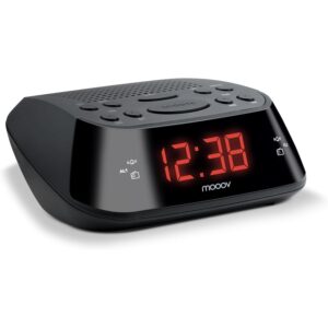Radio Despertador Digital Mooov 477003 con reloj LED rojo pequeño Usado