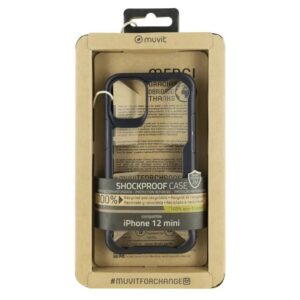 Funda Muvit for Change Shookproof para Apple iPhone 12 Mini transparente/negra