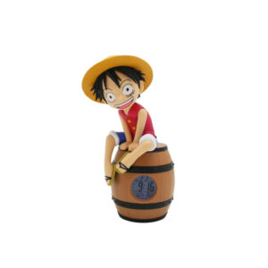 Reloj Despertador ONE PIECE Luffy en un barril con luz LED *Solo conectado red*