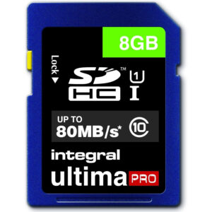Tarjeta Memoria Integral SD 8 GB DHC XC UHS 1 U1 Clase 10 UltimaPro