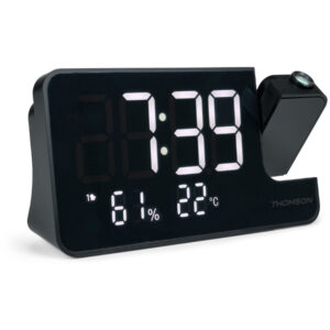 Radio despertador proyector Thomson CP100T negro 7.5 W Usada