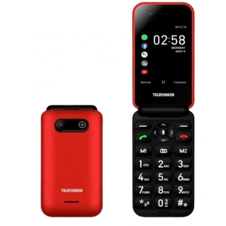 Teléfono Móvil Telefunken S760 Teléfono para Mayores Rojo Usado *Sin emb. orig.*