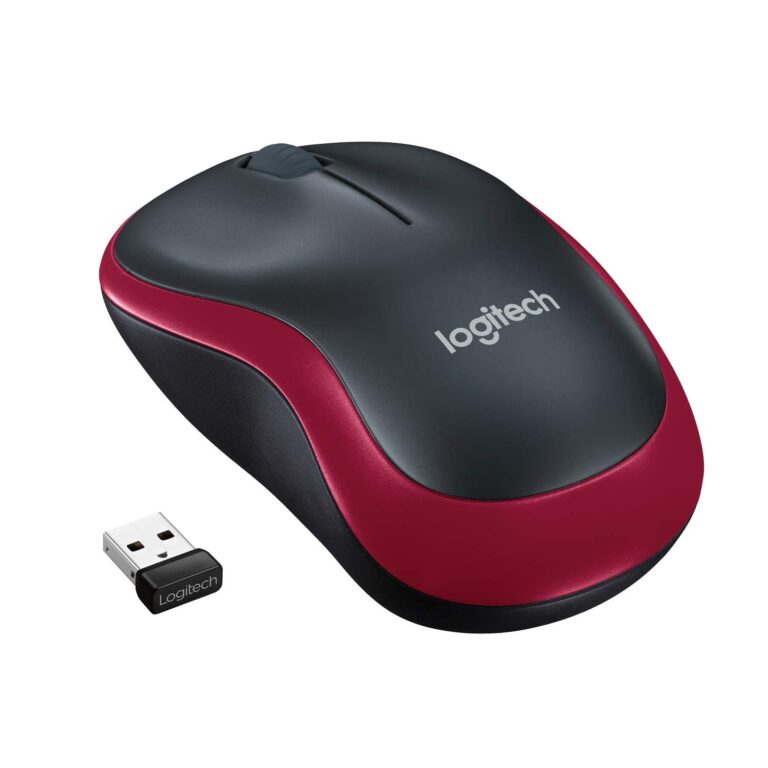 Logitech M185 Ratón inalámbrico Rojo