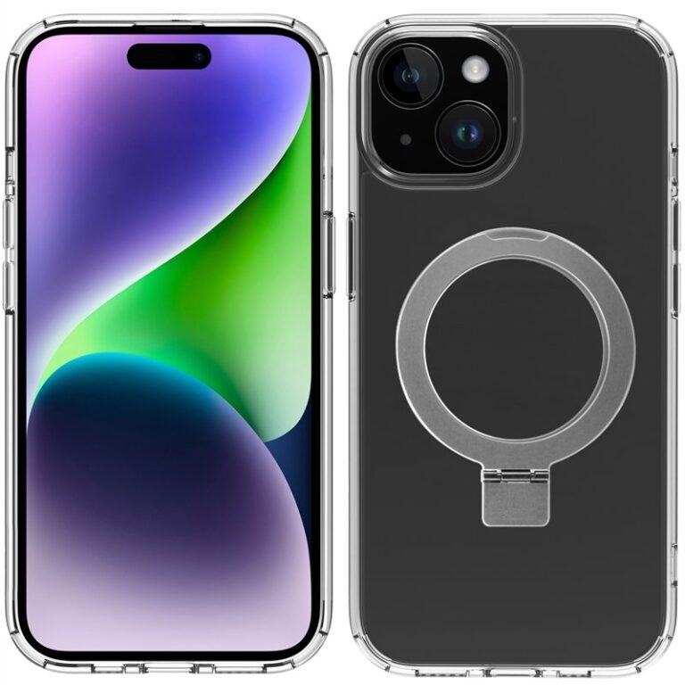 Funda Muvit for Change Magsafe soporte compatible Apple iPhone 15 transparente