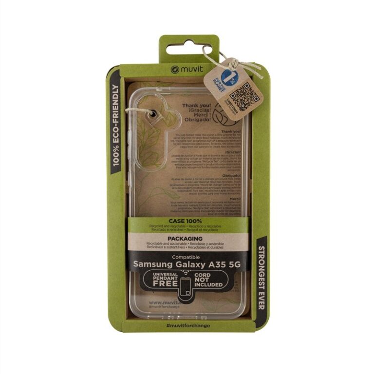 Funda Muvit for change para Samsung Galaxy A35 5G recycletek transparente