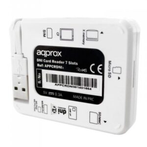 Lector de tarjetas inteligentes y DNI-E Aqprox APPCRDNIW color blanco