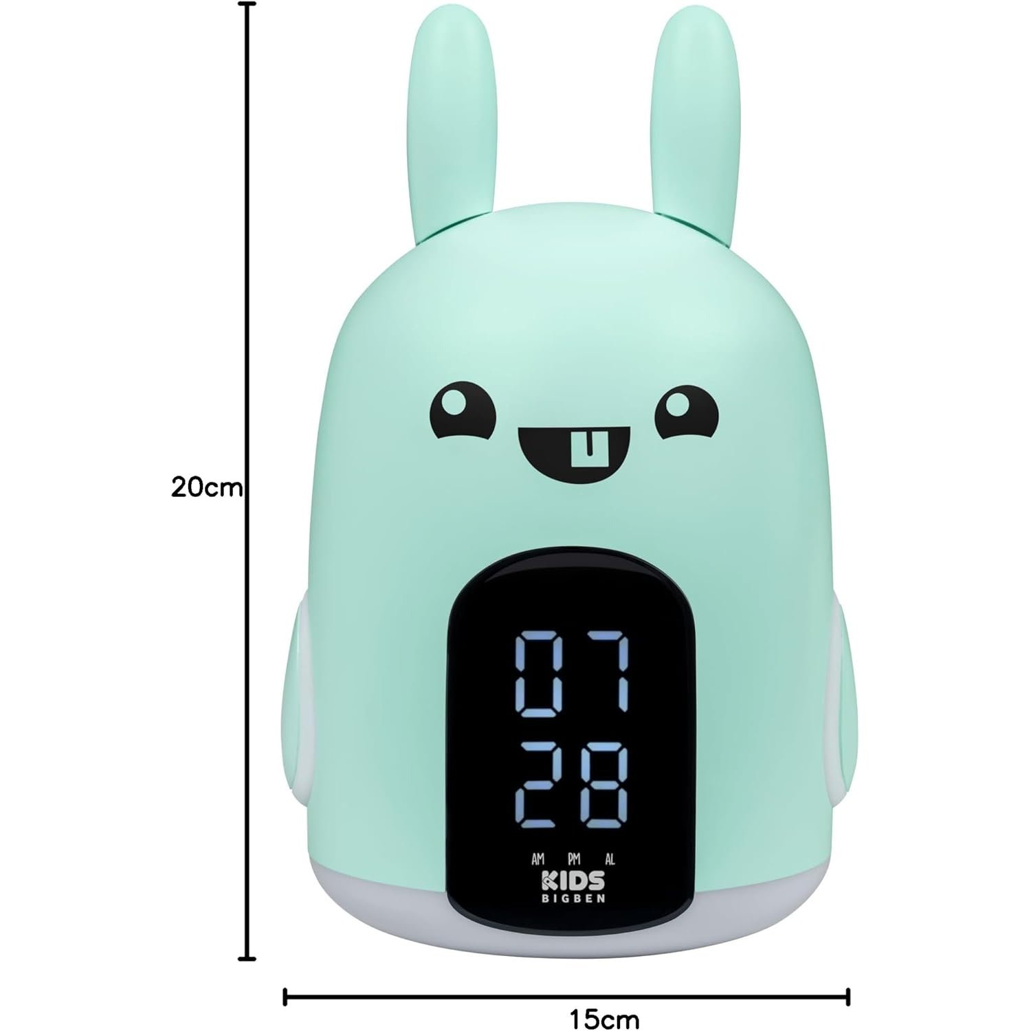 Reloj despertador infantil y luz nocturna Bigben RKIDSRABBIT Azul Usado - Imagen 2