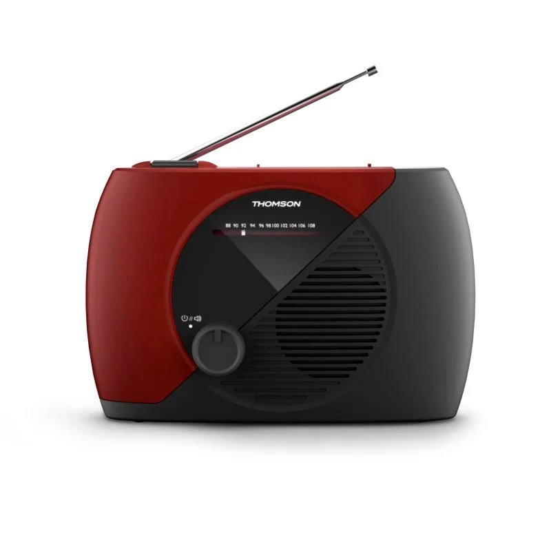 Radio Portátil Analógica FM Thomson RT353 Negra/Roja (NUEVA)