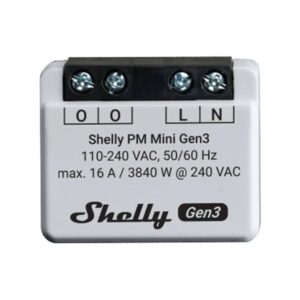 Medidor de Consumo Inteligente WiFi y Bluetooth Shelly PM Mini Gen3 1 canal 16 A
