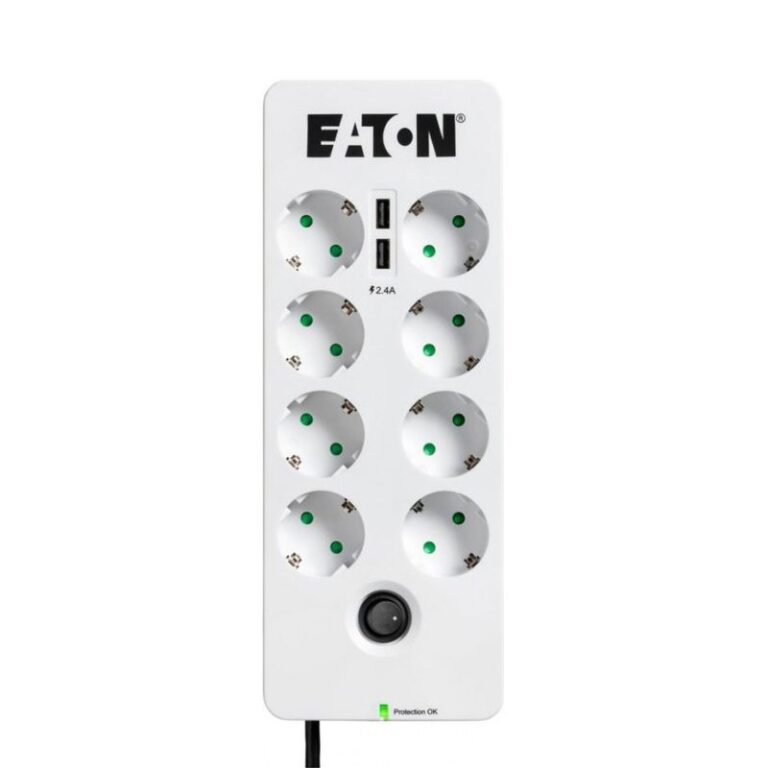 Eaton Protection Box Regleta Protección Sobretensiones 8 enchufes PB8TUD Usado