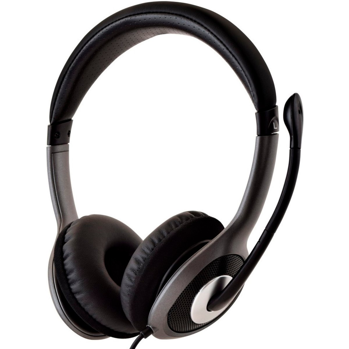 Auriculares V7 Diadema HU521-2EP USB Negro/Plata - Imagen 5