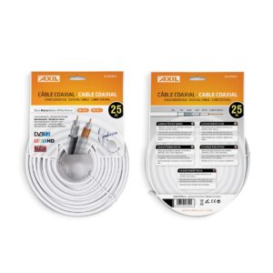 Cable Coaxial Engel Blanco 25m AXIL CA0728E