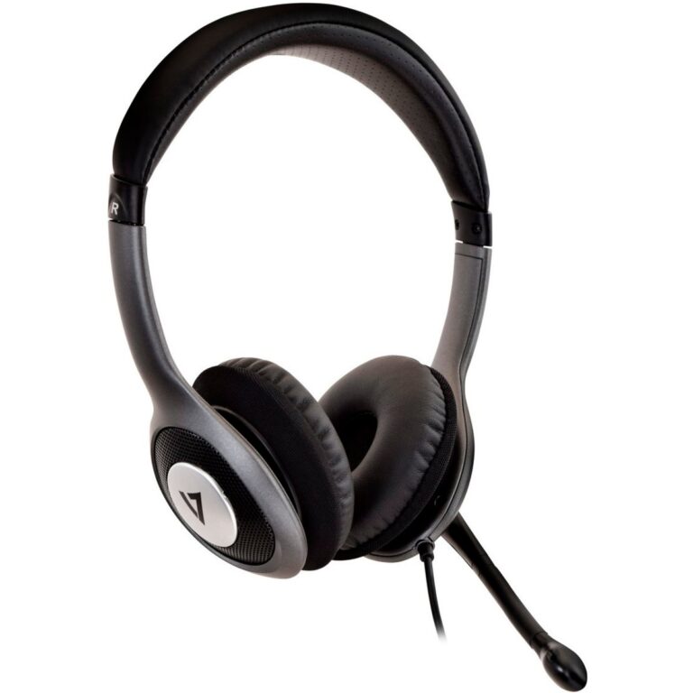 Auriculares V7 Diadema HU521-2EP USB Negro/Plata