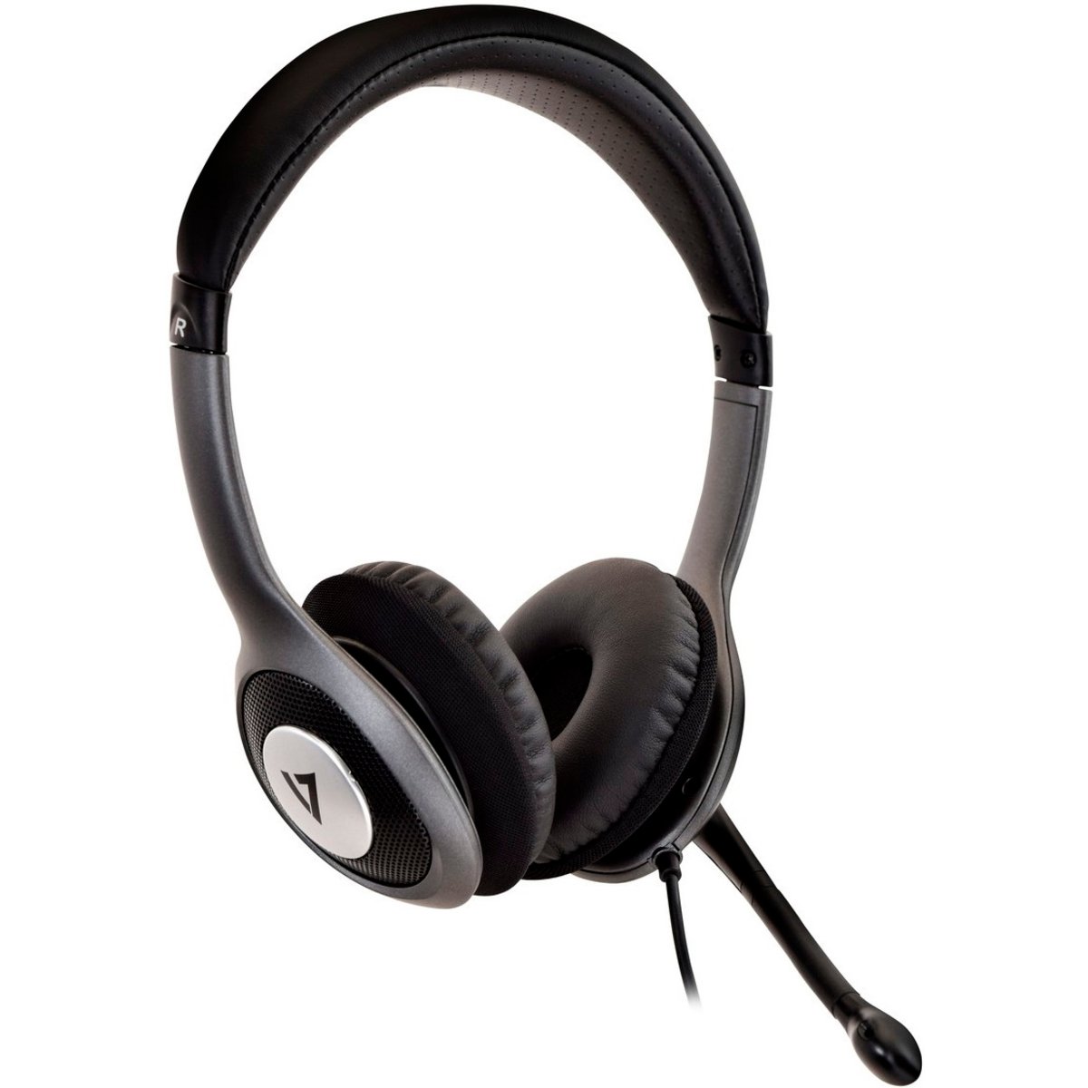 Auriculares V7 Diadema HU521-2EP USB Negro/Plata