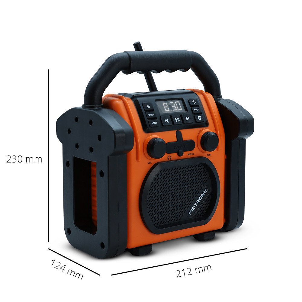 Radio para obras Metronic Billy con batería recargable radio FM Bluetooth - Imagen 5