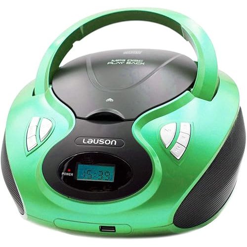 Reproductor CD Lauson MX14 Radio FM Reproductor de CD Portátil con USB Verde - Imagen 3