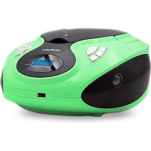 Reproductor CD Lauson MX14 Radio FM Reproductor de CD Portátil con USB Verde