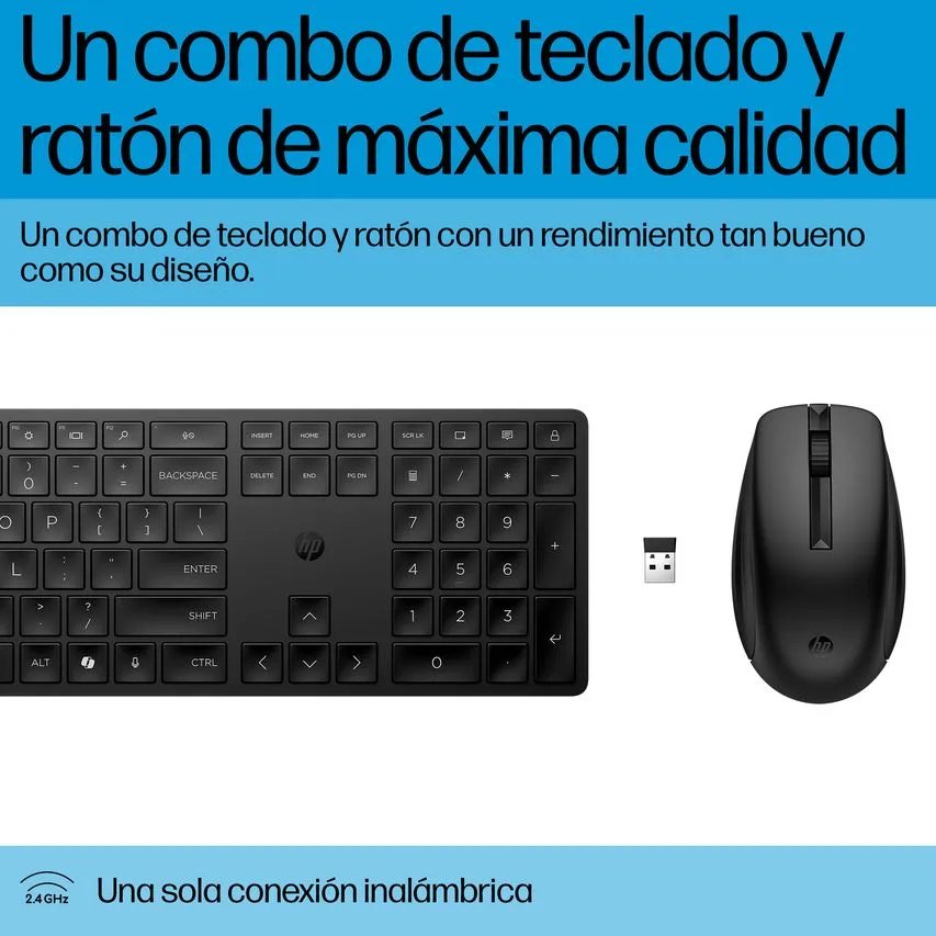 Combo HP 655 Conjunto de teclado y ratón inalámbricos en español - Imagen 5