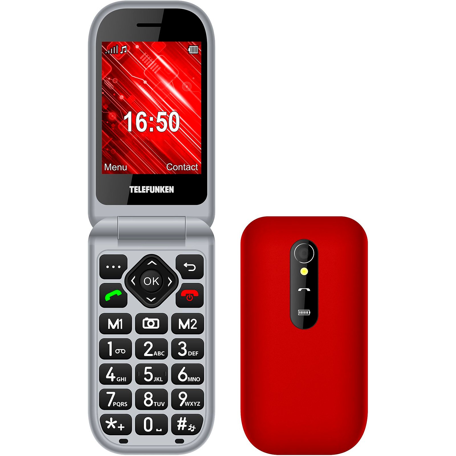 Teléfono Móvil Telefunken Libre S450 RED 2G 2.8" Rojo