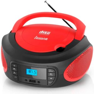Reproductor CD Lauson LLB992 - Boombox Rojo/Negro