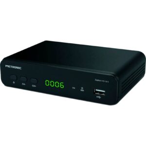 Receptor Metronic TDT ZapBox HD-SP.1 USB DVB-T2 HEVC Botón SOS negro Usado