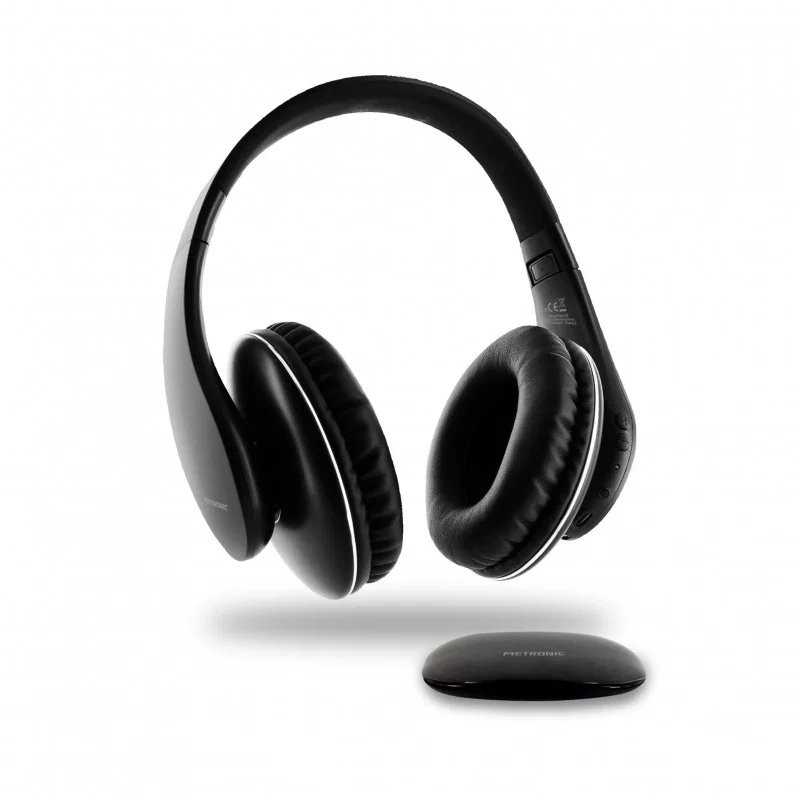 Auriculares Metronic 480192 para TV con transmisión de audio sin cables negros