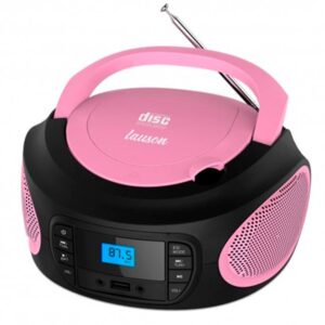 Reproductor CD Lauson LLB995 - Boombox Rosa/Negro