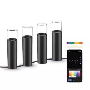 Set 4 balizas outdoor SmartLED KSIX WiFi + APP incluida 12W 200 lúmenes IP65