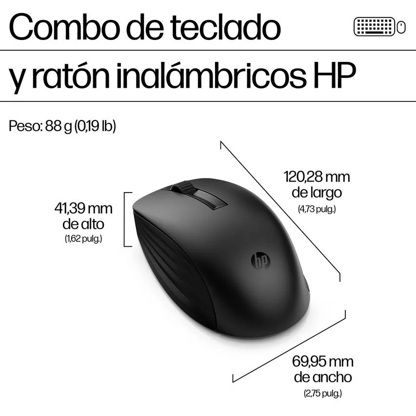 Combo HP 655 Conjunto de teclado y ratón inalámbricos en español - Imagen 2