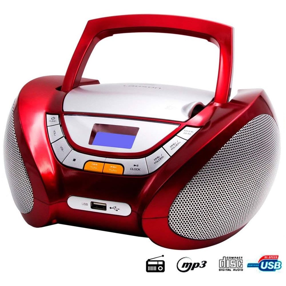 Reproductor CD Lauson CP442 Modern Combo CD/MP3 + Radio FM PLL Rojo - Imagen 6