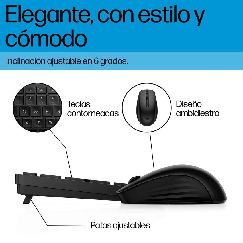 Combo HP 655 Conjunto de teclado y ratón inalámbricos en español - Imagen 3