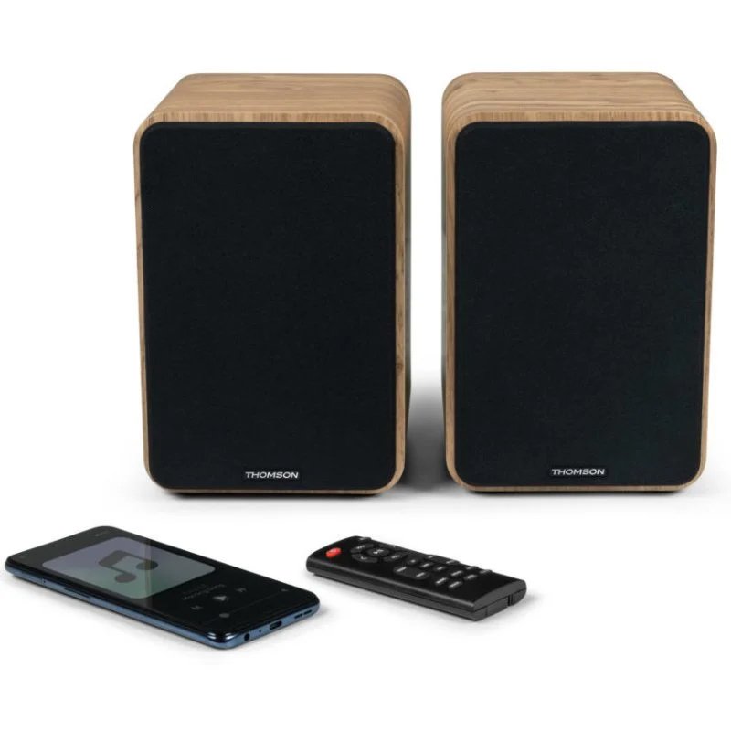 Altavoces Thomson WS602DUO Bluetooth 100W Madera (NUEVO) - Imagen 3