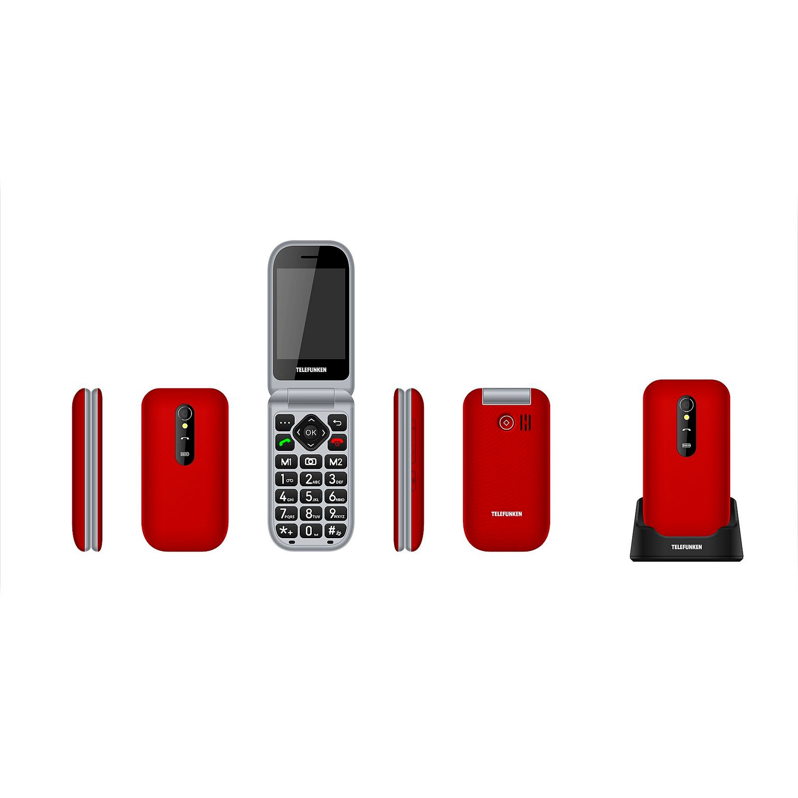 Teléfono Móvil Telefunken Libre S450 RED 2G 2.8" Rojo - Imagen 2